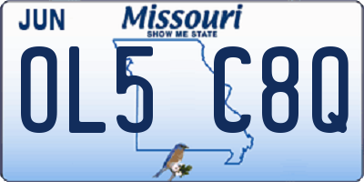 MO license plate OL5C8Q