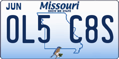 MO license plate OL5C8S