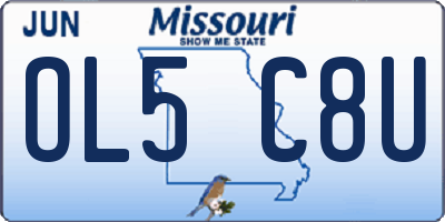 MO license plate OL5C8U