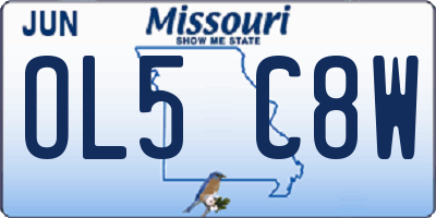 MO license plate OL5C8W