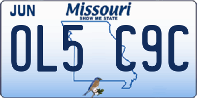 MO license plate OL5C9C