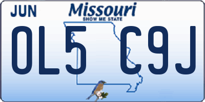 MO license plate OL5C9J