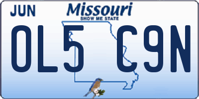 MO license plate OL5C9N