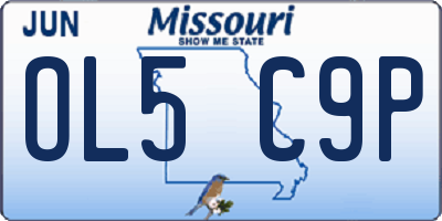 MO license plate OL5C9P