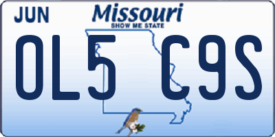 MO license plate OL5C9S