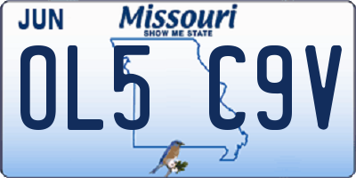 MO license plate OL5C9V