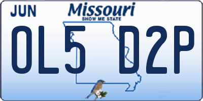 MO license plate OL5D2P