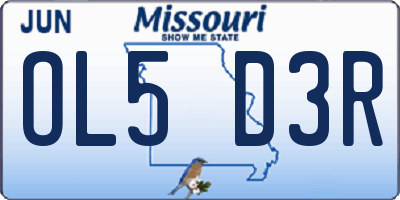 MO license plate OL5D3R