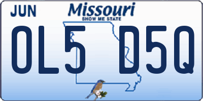 MO license plate OL5D5Q