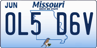 MO license plate OL5D6V