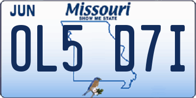 MO license plate OL5D7I