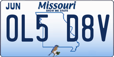 MO license plate OL5D8V