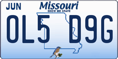 MO license plate OL5D9G