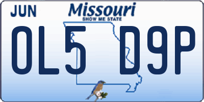 MO license plate OL5D9P