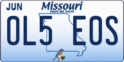 MO license plate OL5E0S