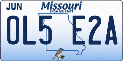 MO license plate OL5E2A