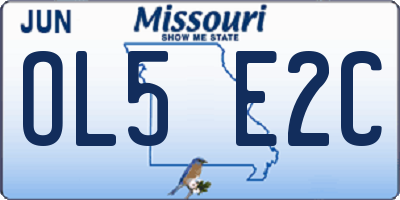 MO license plate OL5E2C