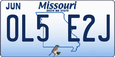 MO license plate OL5E2J