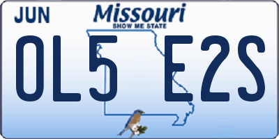 MO license plate OL5E2S