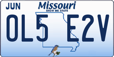 MO license plate OL5E2V