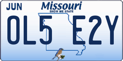 MO license plate OL5E2Y