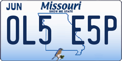 MO license plate OL5E5P