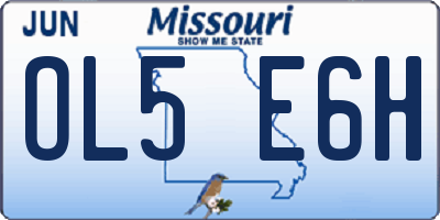 MO license plate OL5E6H