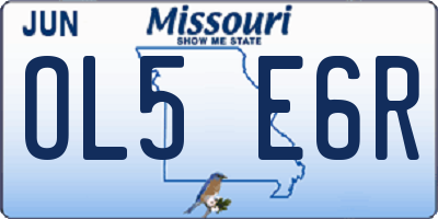 MO license plate OL5E6R