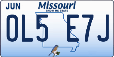MO license plate OL5E7J