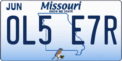 MO license plate OL5E7R