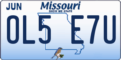 MO license plate OL5E7U