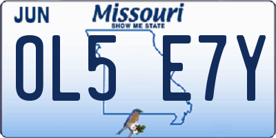 MO license plate OL5E7Y