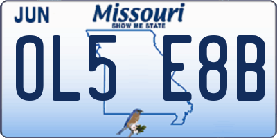 MO license plate OL5E8B