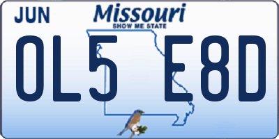 MO license plate OL5E8D