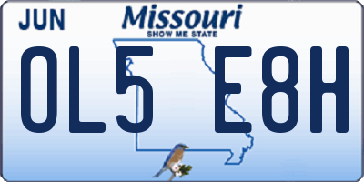 MO license plate OL5E8H