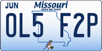 MO license plate OL5F2P