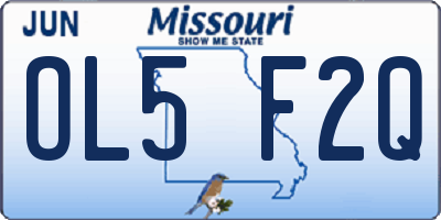 MO license plate OL5F2Q