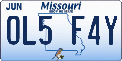 MO license plate OL5F4Y