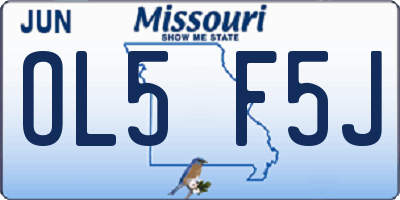 MO license plate OL5F5J
