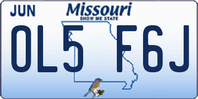 MO license plate OL5F6J