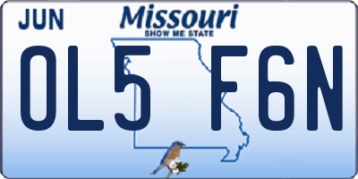 MO license plate OL5F6N