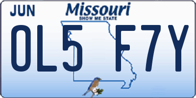 MO license plate OL5F7Y