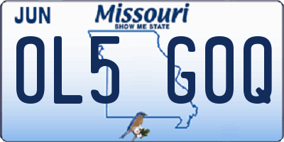 MO license plate OL5G0Q