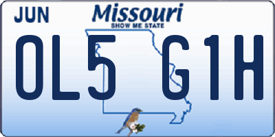 MO license plate OL5G1H