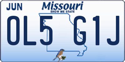 MO license plate OL5G1J