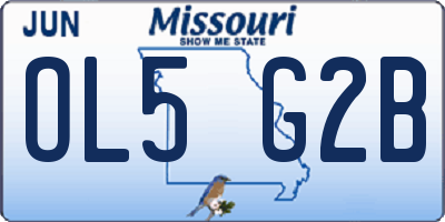 MO license plate OL5G2B