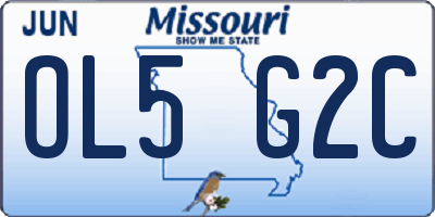 MO license plate OL5G2C