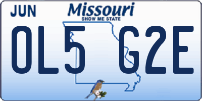 MO license plate OL5G2E