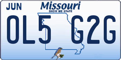 MO license plate OL5G2G