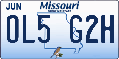 MO license plate OL5G2H
